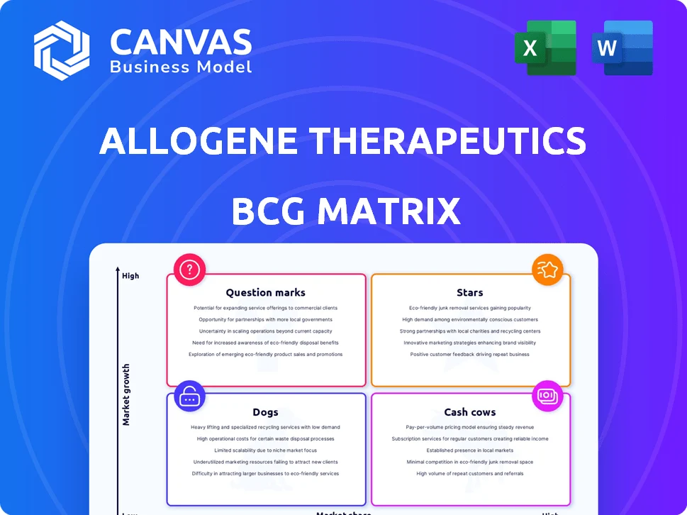 ALLOGENE THERAPEUTICS BCG MATRIX TEMPLATE RESEARCH