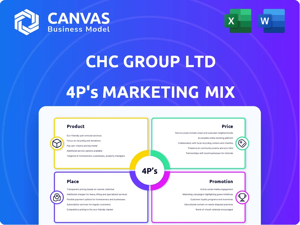 CHC GROUP LTD MARKETING MIX TEMPLATE RESEARCH