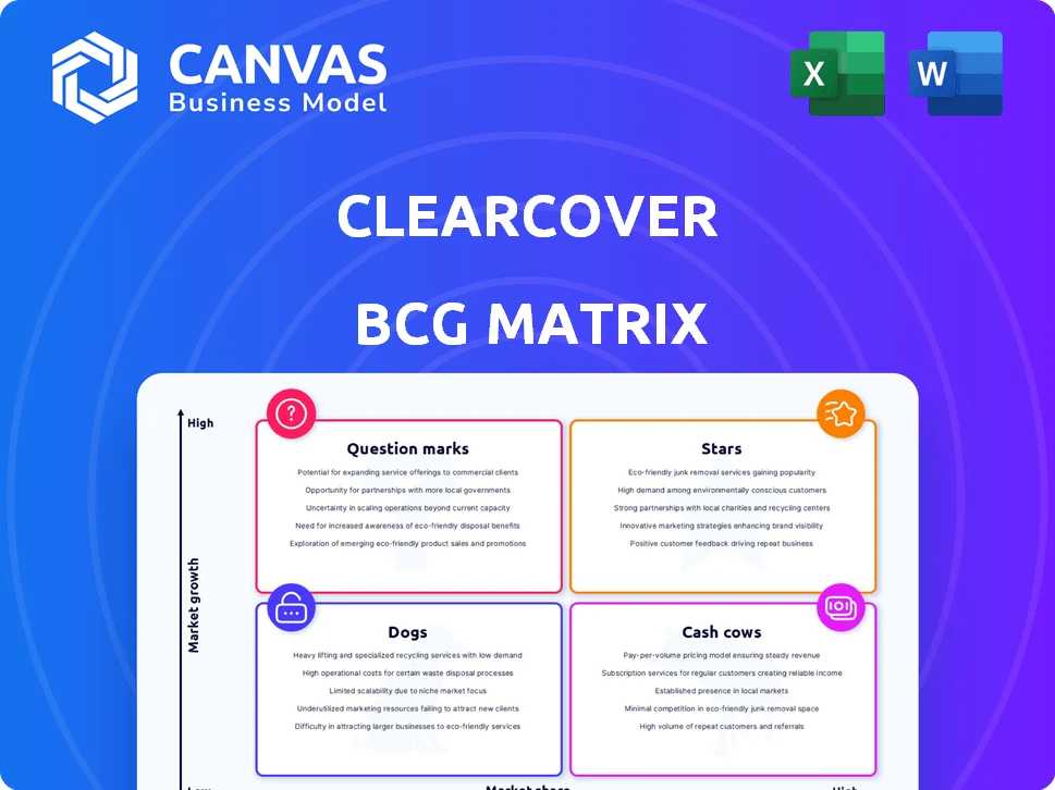 CLEARCOVER BCG MATRIX TEMPLATE RESEARCH