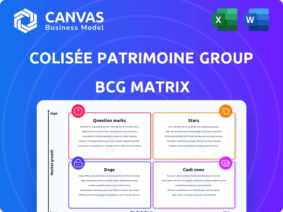 COLISÉE PATRIMOINE GROUP SAS BCG MATRIX TEMPLATE RESEARCH