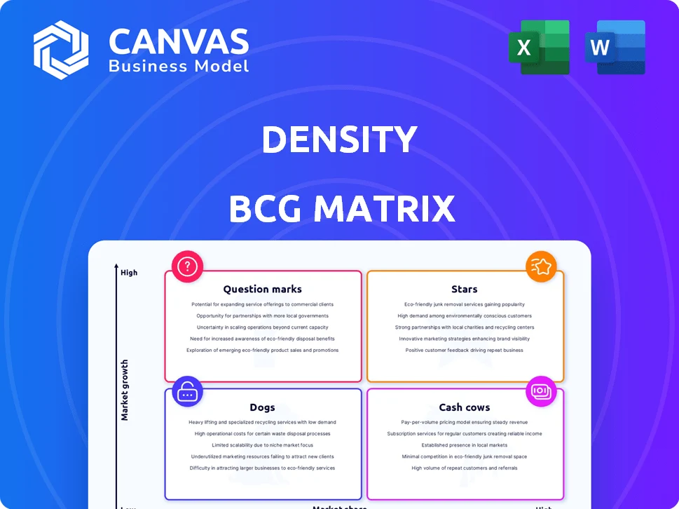 DENSITY BCG MATRIX TEMPLATE RESEARCH