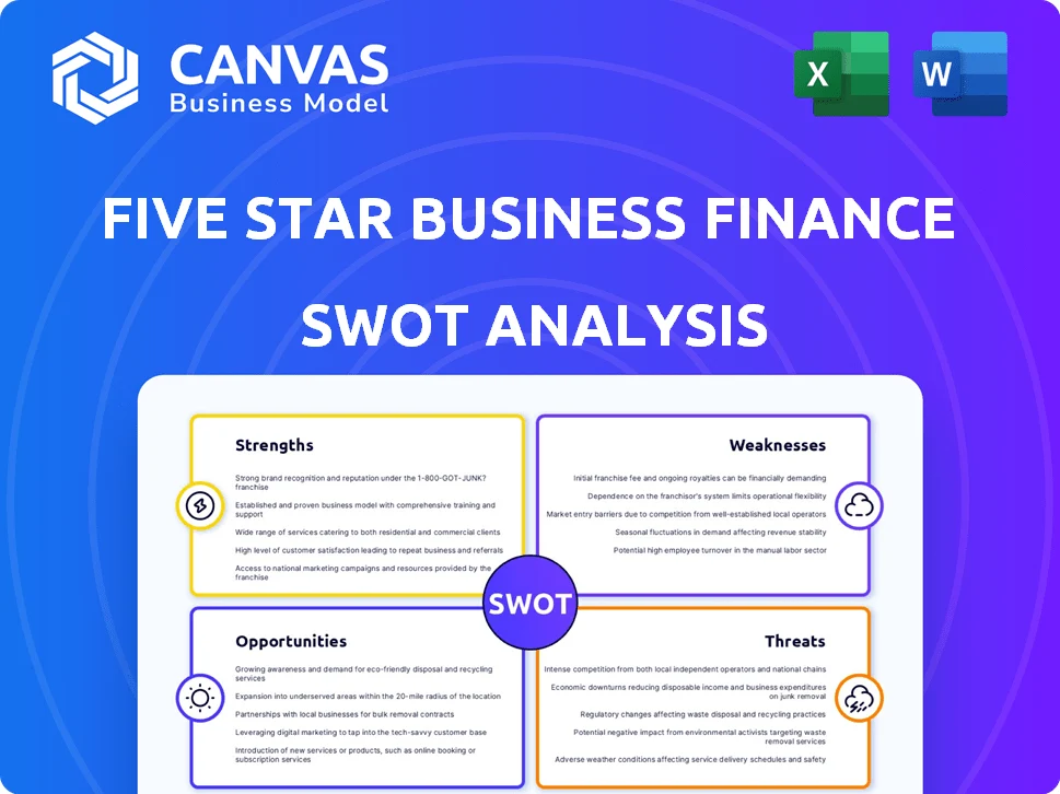 FIVE STAR BUSINESS FINANCE SWOT ANALYSIS TEMPLATE RESEARCH