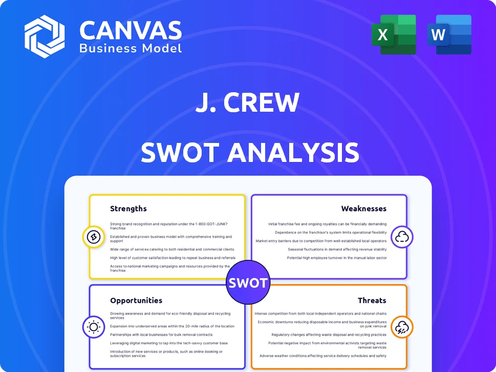 J. CREW SWOT ANALYSIS TEMPLATE RESEARCH