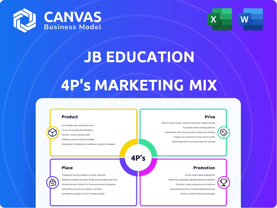 JB EDUCATION MARKETING MIX TEMPLATE RESEARCH