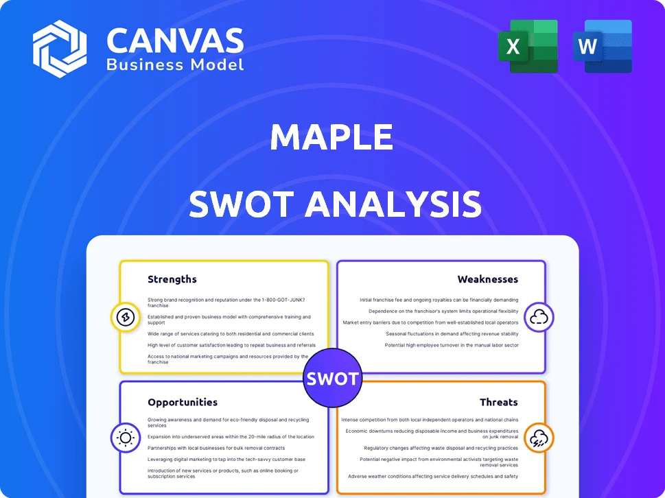 MAPLE SWOT ANALYSIS TEMPLATE RESEARCH