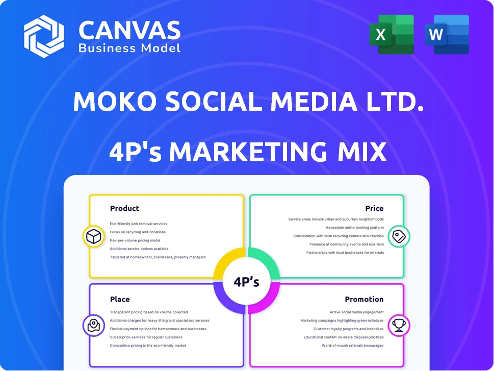 MOKO SOCIAL MEDIA LTD. MARKETING MIX TEMPLATE RESEARCH