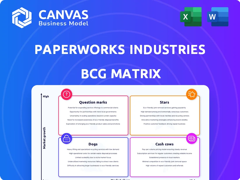 PAPERWORKS INDUSTRIES BCG MATRIX TEMPLATE RESEARCH