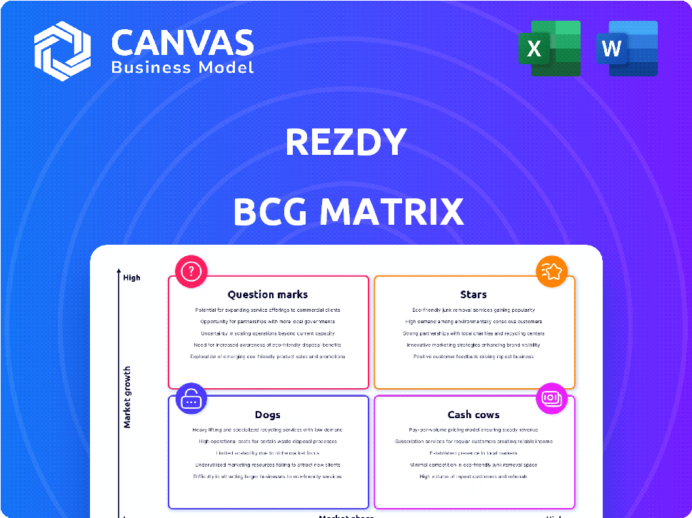 REZDY BCG MATRIX TEMPLATE RESEARCH