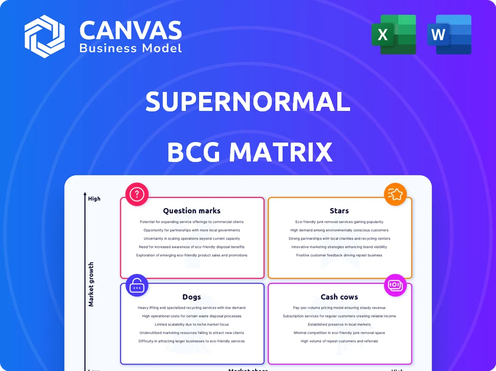 SUPERNORMAL BCG MATRIX TEMPLATE RESEARCH