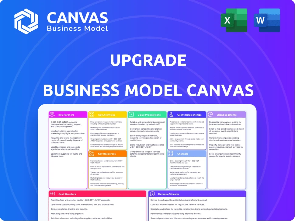 UPGRADE BUSINESS MODEL CANVAS TEMPLATE RESEARCH