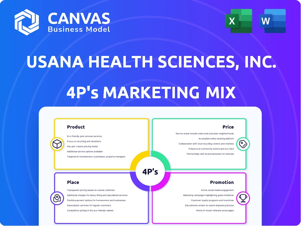 USANA HEALTH SCIENCES, INC. MARKETING MIX TEMPLATE RESEARCH