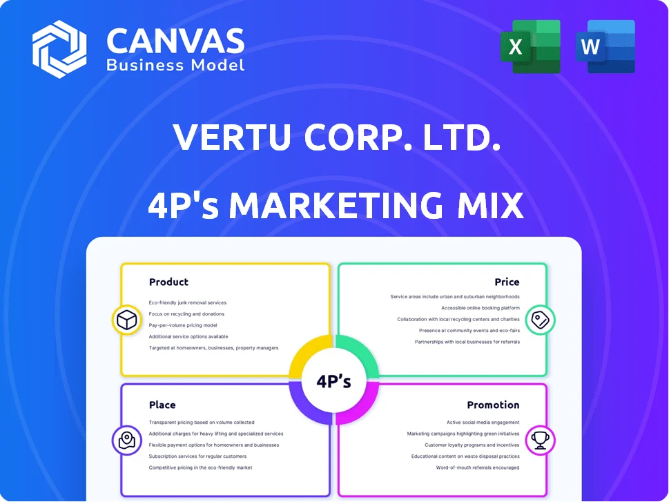 VERTU CORP. LTD. MARKETING MIX TEMPLATE RESEARCH