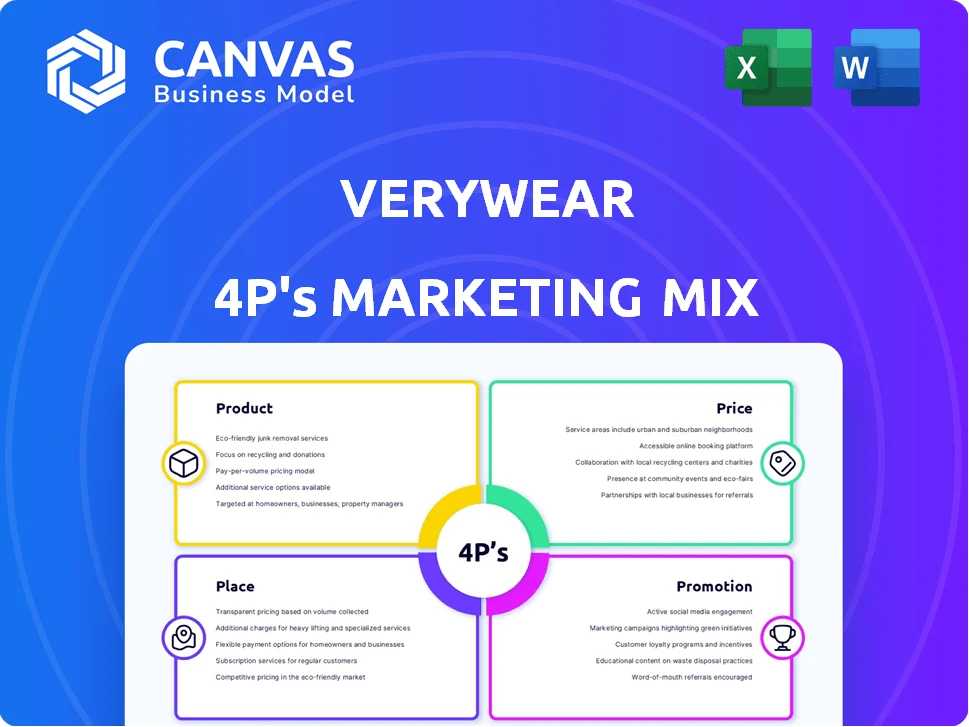 VERYWEAR MARKETING MIX TEMPLATE RESEARCH